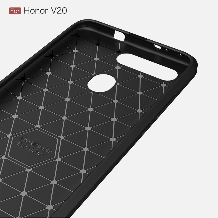 Brushed Texture Carbon Fiber Shockproof TPU Case for Huawei Honor View 20, For Huawei Honor View 20, For Honor View 20