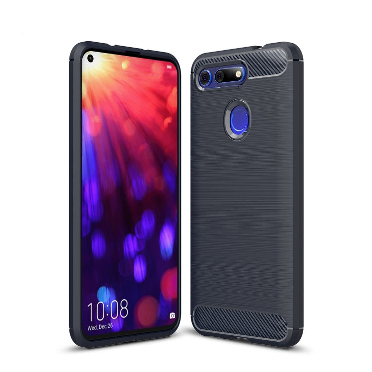 Brushed Texture Carbon Fiber Shockproof TPU Case for Huawei Honor View 20, For Huawei Honor View 20, For Honor View 20