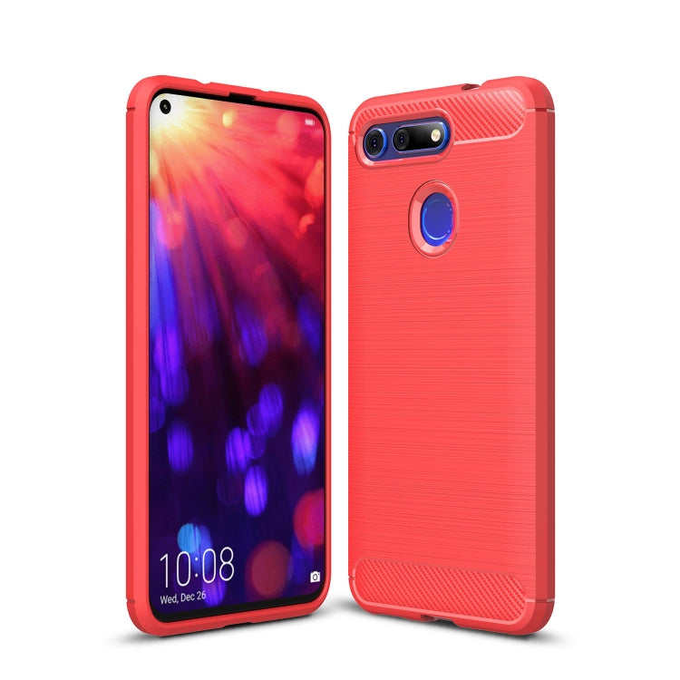 Brushed Texture Carbon Fiber Shockproof TPU Case for Huawei Honor View 20, For Huawei Honor View 20, For Honor View 20