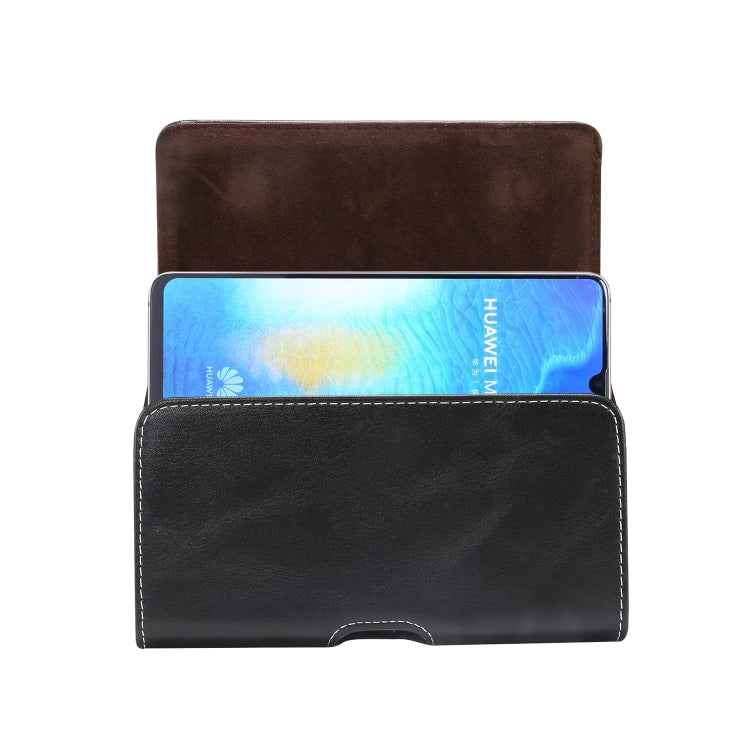 Men Lambskin Texture Multi-functional Universal Mobile Phone Waist Pack Leather Case for 6.9 Inch or Below Smartphones