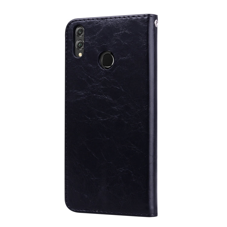 Business Style Oil Wax Texture Horizontal Flip Leather Case for Huawei Honor 8X, with Holder & Card Slots & Wallet, For Huawei Honor 8X