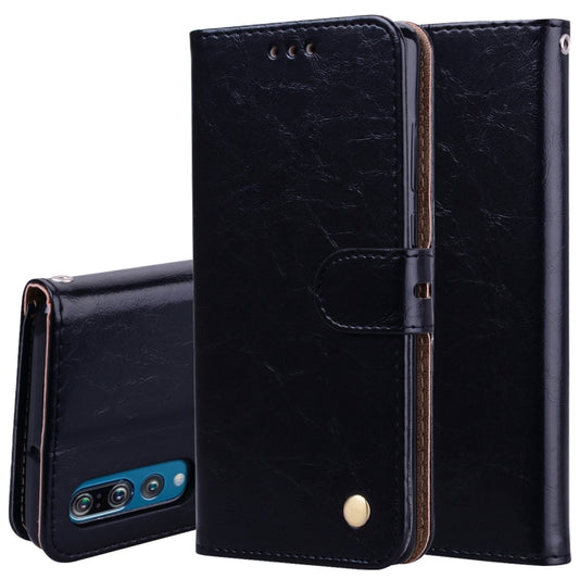 Funda de cuero con tapa horizontal y textura de cera de aceite para Huawei P30, con soporte, ranuras para tarjetas y billetera.