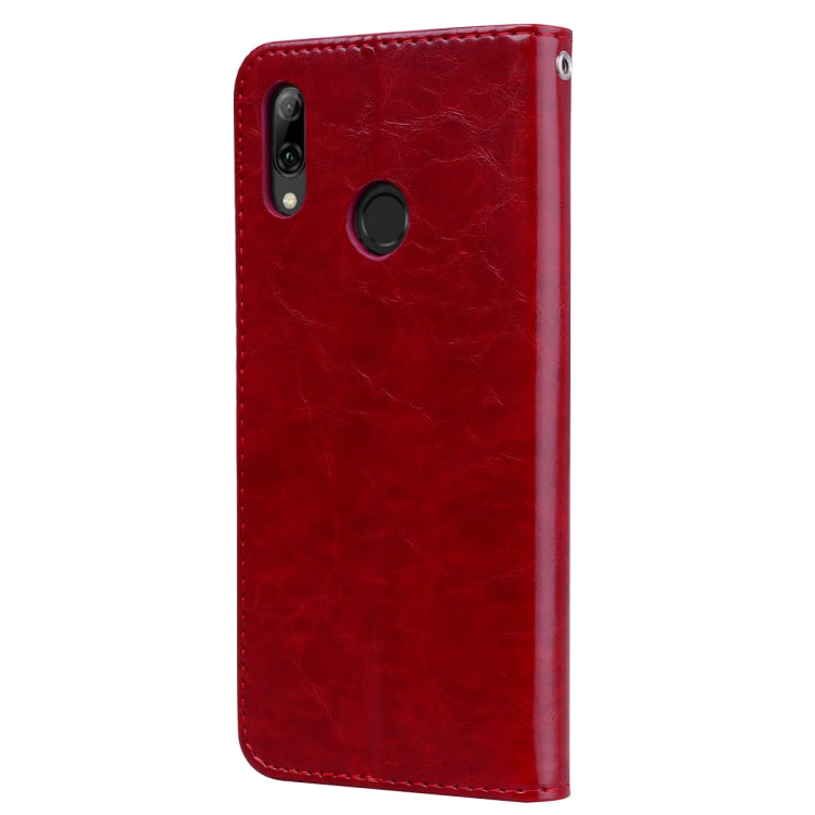 Business Style Oil Wax Texture Horizontal Flip Leather Case for Huawei P Smart 2019, with Holder & Card Slots & Wallet