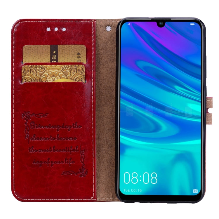 Business Style Oil Wax Texture Horizontal Flip Leather Case for Huawei P Smart 2019, with Holder & Card Slots & Wallet, For Huawei P Smart 2019