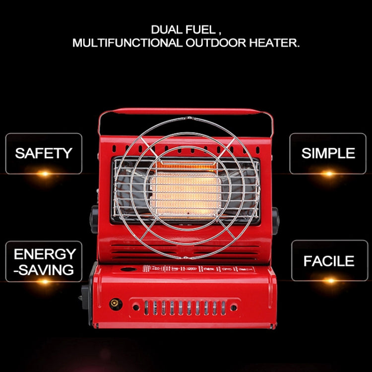 Multifunctional Portable Outdoor Camping Trip Gas Heater Gas Stove Burner, Powered by Dual Gas Tank (Not Included), Dual Gas Tank