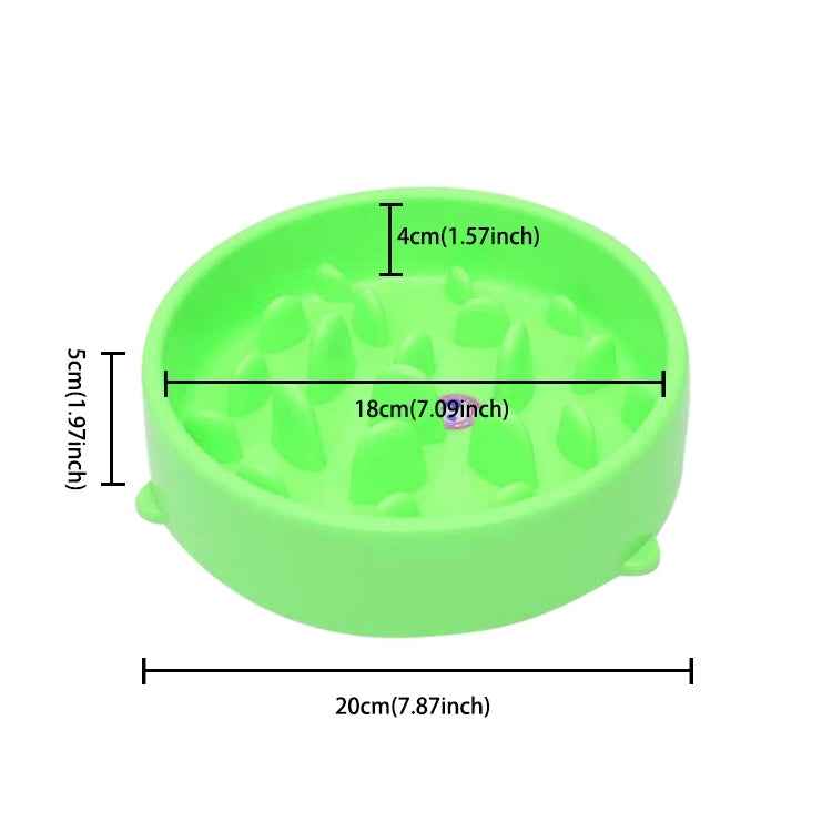 Pet Bowl Preventing Choking PP Bowl, Round Pink, Round Green