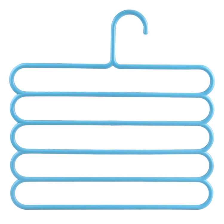 10pcs Multi-function 5 Layers Pants Scarf Silk Tie Plastic Clothes Hangers