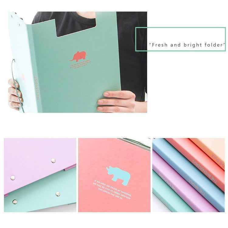 Creative Stationery Lovely Animal A4 Folder Test Paper Plate Holder School Office Supplies, Random Color Delivery