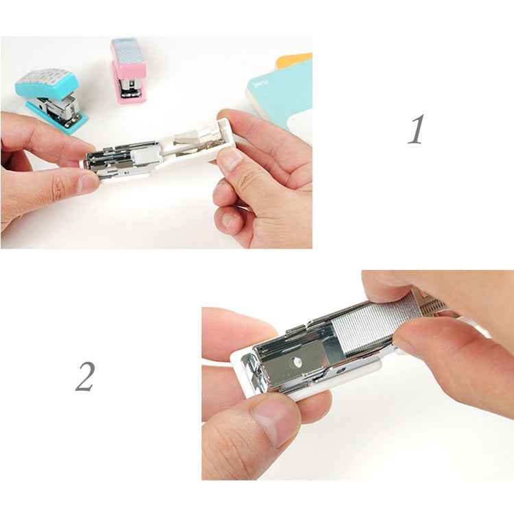 Deli Creative Stationery Geometry Stapler Colorful Fashion Stapler School Office Supplies Small, Size: 4.9*2.2cm, Random Color Delivery