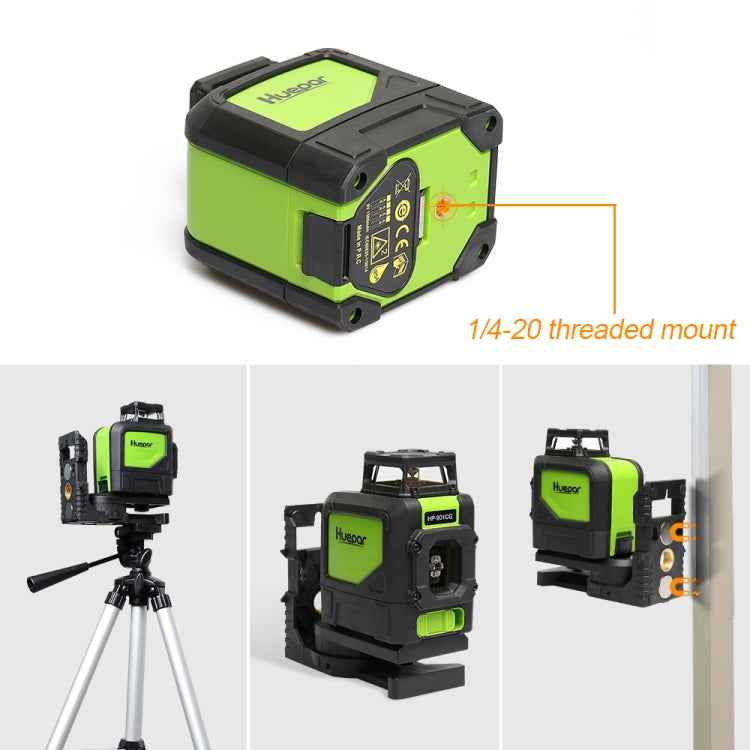 901CG H360 Degrees / V130 Degrees Laser Level Covering Walls and Floors 5 Line Green Beam IP54 Water / Dust proof