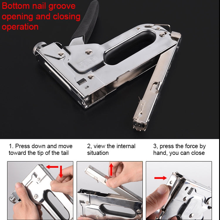 Nail Gun U Type / T Type / Door Type Nail Universal Nailer, With Handle Case, With Handle Case & 1000 PCS Nails