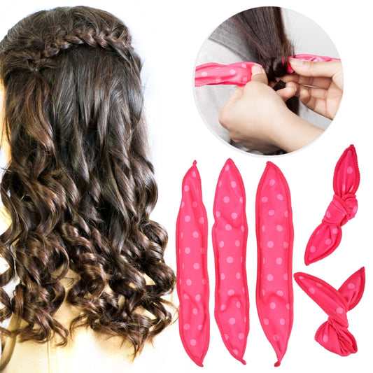 20 rizadores de pelo con forma de orejas de conejo para dormir, con punta ondulada