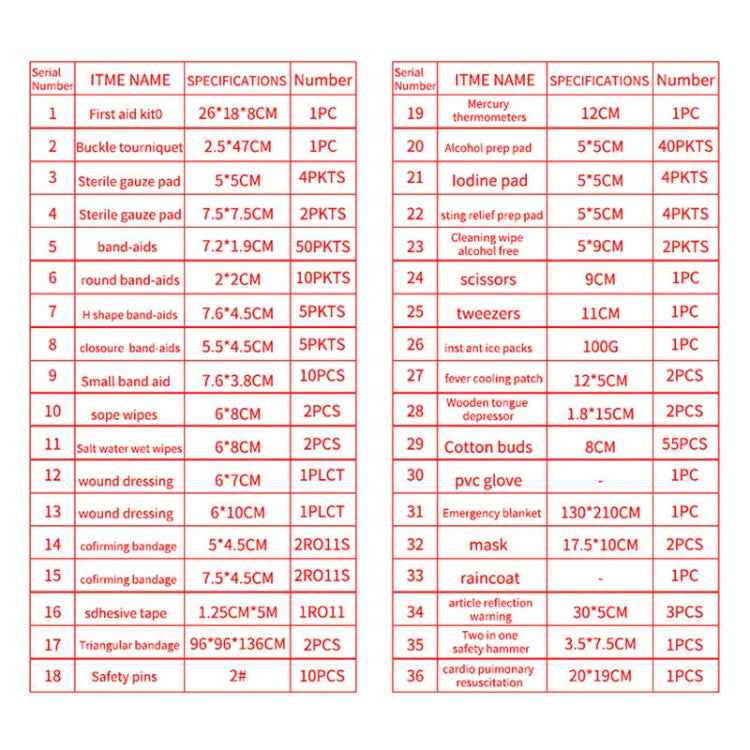 234 In 1 Portable Home Outdoor Emergency Supplies Kit Survival Rescue Box