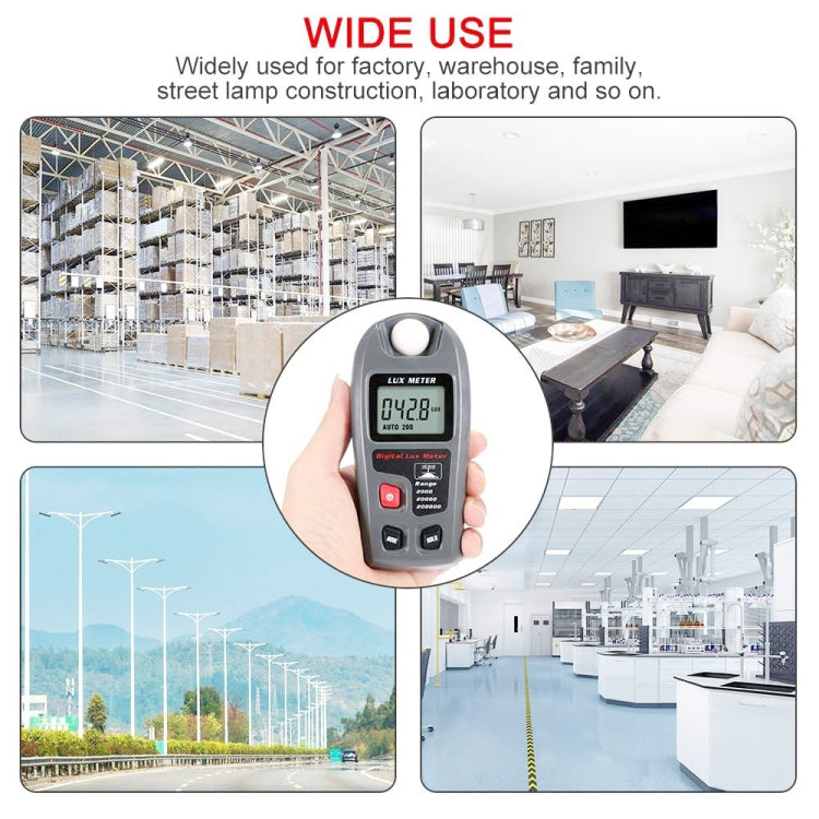 MT-30 LCD Portable Digital Light Lux Meter for Factory / School / House Various Occasion, Range: 0.1-200,000 Lux, MT-30