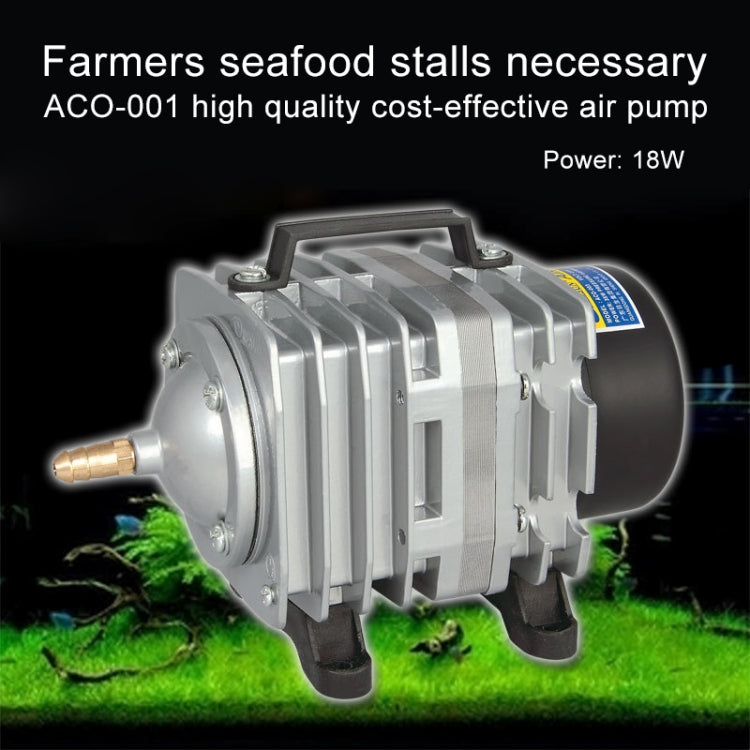 ACO-001 18W 38L/Min Electromagnetic Air Pump Compressor Seafood Fish Tank Increase Oxygen Air Flow Spliter, US Plug, ACO-001