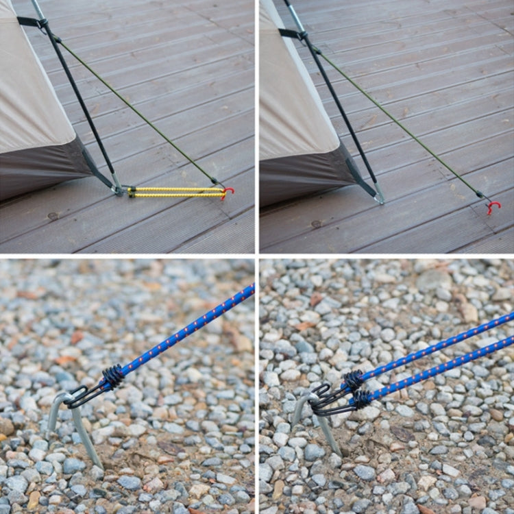 2 PCS Outdoor Tent Crude Elastic Rope Tied High Luggage Rope Clothesline Camping, Length: 60cm, Diameter: 8mm, Random Color Delivery