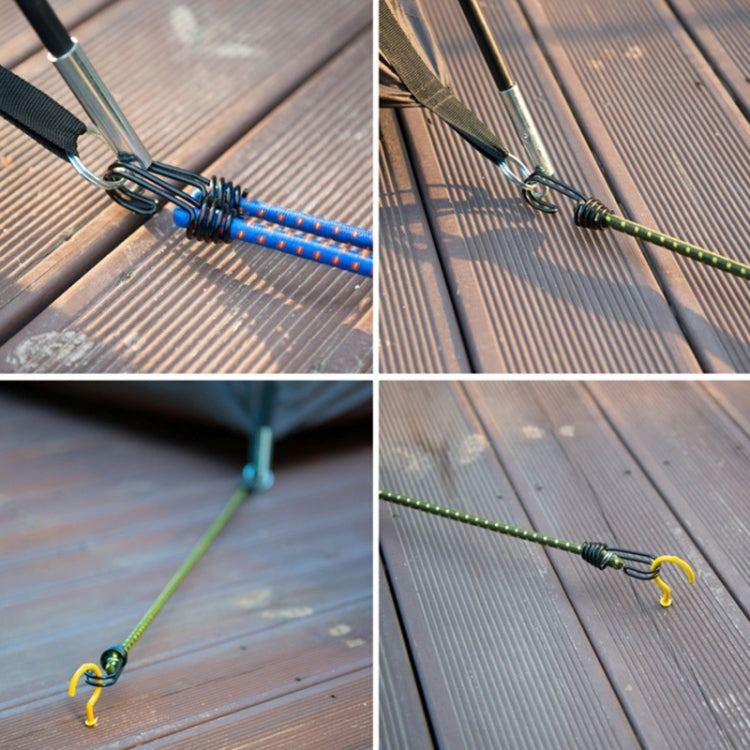 2 PCS Outdoor Tent Crude Elastic Rope Tied High Luggage Rope Clothesline Camping, Length: 60cm, Diameter: 8mm, Random Color Delivery
