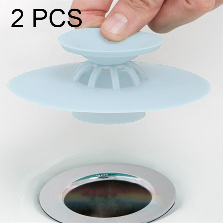 2 PCS Silicone Drain Stopper Deodorant Sink Bathtub Floor Drain Protector