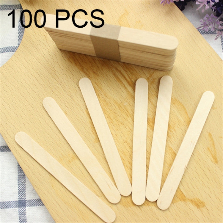 Lot de 100 spatules en bois de 15 cm pour essuyer les outils de cire, bâtonnets de barre de crème glacée, outils de cire