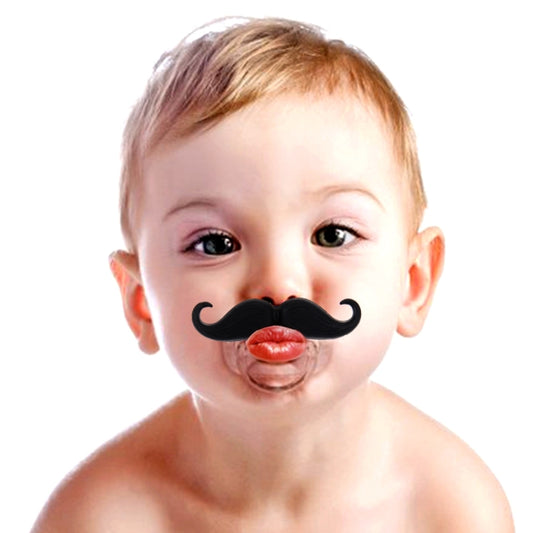 Pezón para bebé con bigote divertido, pezón 2