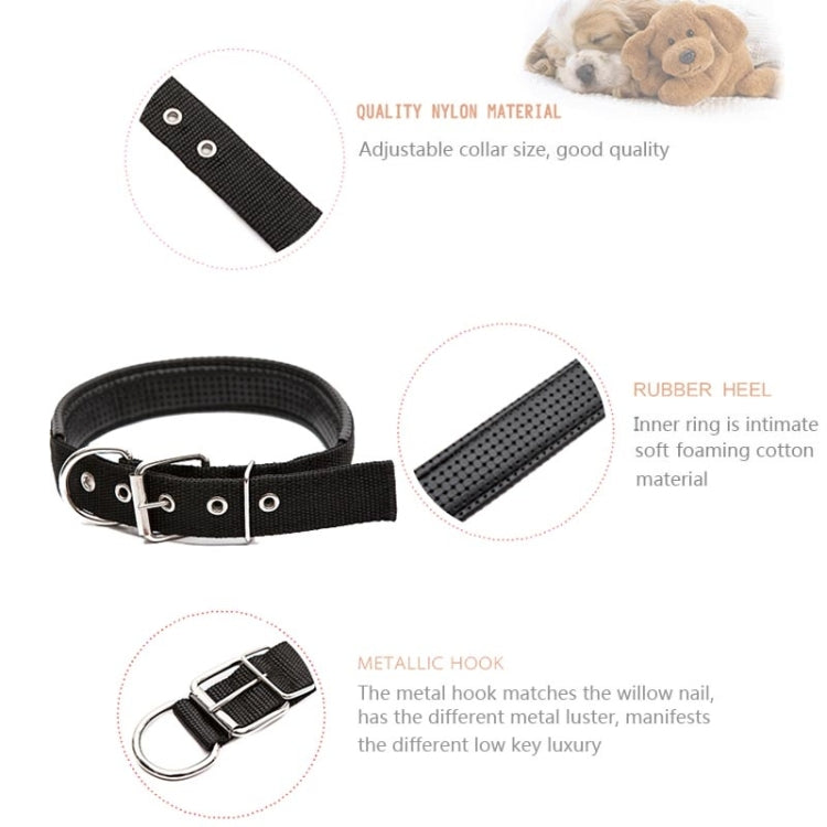 Foam Cotton Polyester Pet Collars Pet Neck Strap Dog Neckband Cats Dogs Collars, 3.5cm x 57cm, 3.5cm x 57cm Red, 3.5cm x 57cm Black