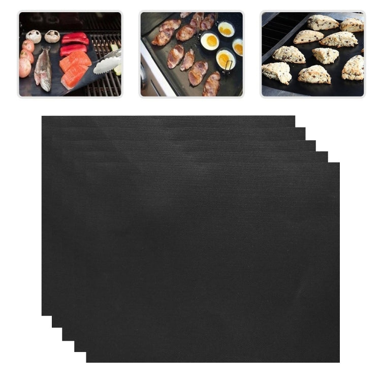 5 PCS 0.2mm Thick Barbecue Grill Mat Non-Stick BBQ Grill Mats, Size:40*33CM, 5 PCS