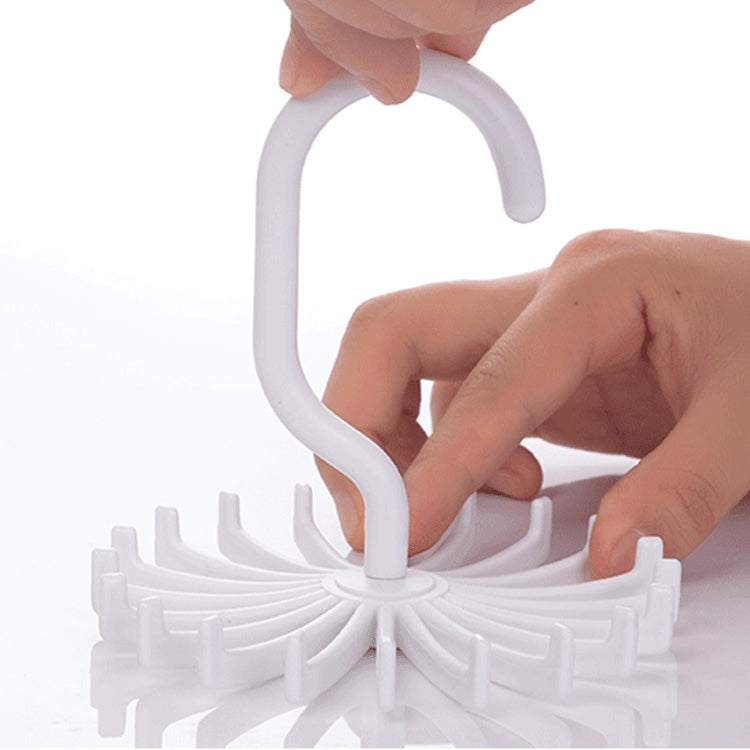 20 Claws 360 Degree Rotatable Tie Rack Belt Scarf Hanger Holder, Size: S, 20 Claws Black