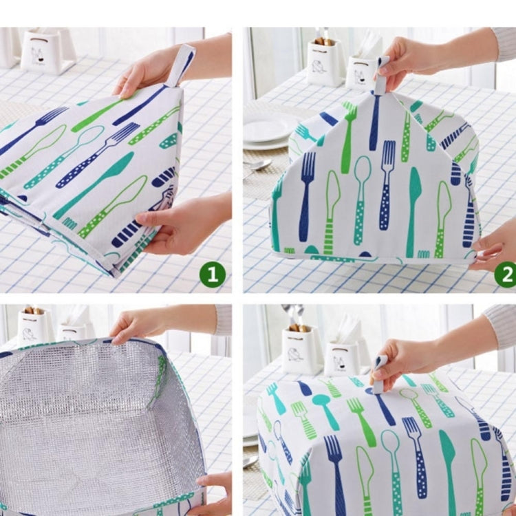 Foldable Thickened Aluminum Foil Food Heat Preservation Cover, Size: L (37 x 37 x 15cm)