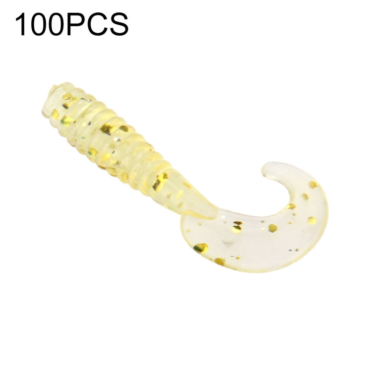100 PCS Sequins Long Tail Maggots Shape Fishing Lures Artificial Fishing Bait, Length: 3.5cm, Sequins Long Tail Maggots Shape