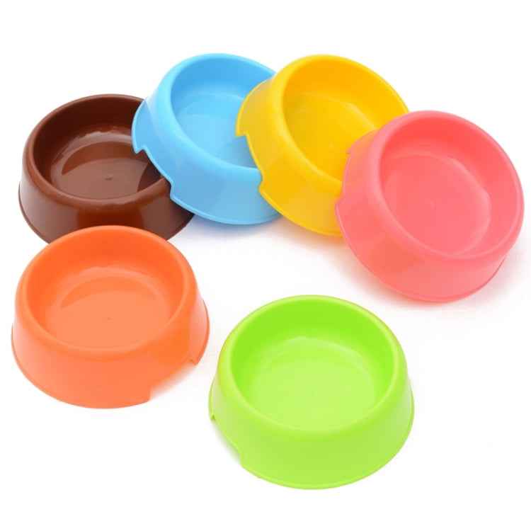 Dog Cat Light Candy Color Plastic Material Single Pets Bowls, Single Pets Bowls