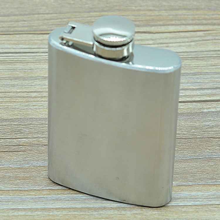 100ml(3.5oz) Pocket Flagon Outdoor Sports Flat Liquor Flask Camping Ultralight Portable Wearproof Wine Pot(Silver)