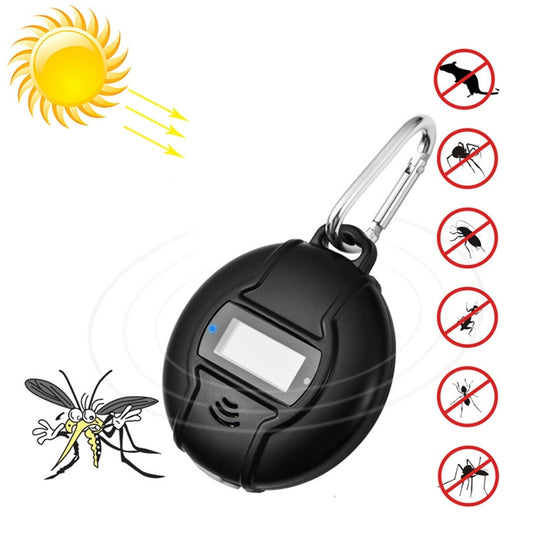 Repelente de mosquitos ultrasónico Q3 para exteriores, portátil, con control solar de plagas, con función de brújula.