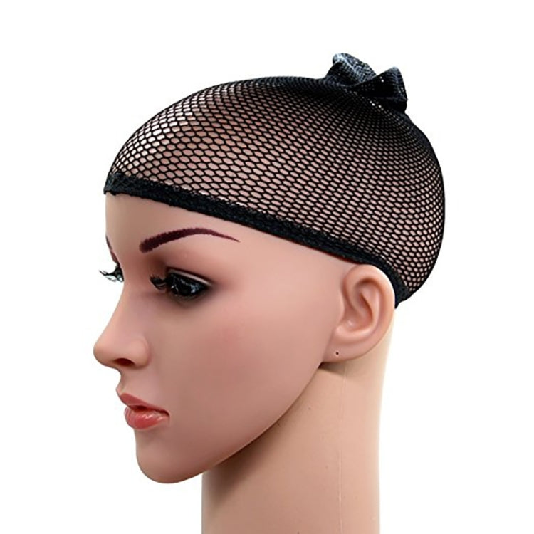 5 PCS High Elastic Silk Socks Fake Hair Net Wig Liner Caps Snood Mesh, A, Color:Black, A