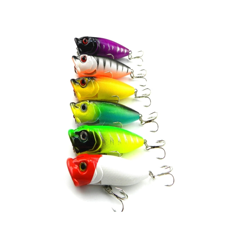 HENGJIA Plastic Artificial Fishing Lures Popper Bionic Fishing Bait with Hooks, Length: 6.5 cm, Random Color Delivery, Length: 6.5cm