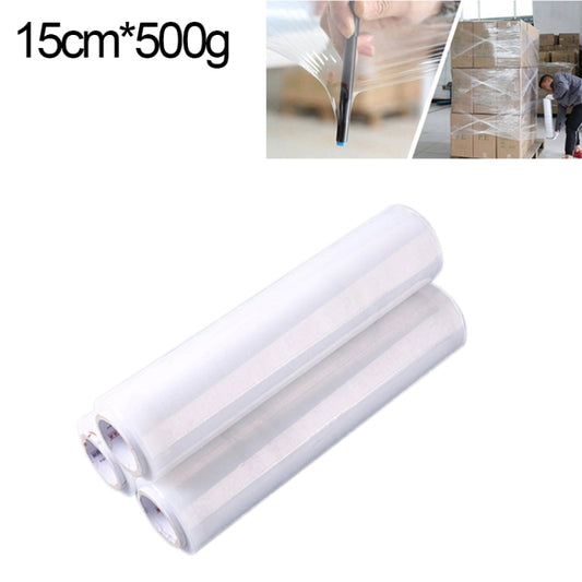 Película estirable transparente de PE (ancho: 15 cm, largo: 220 m), ancho: 15 cm, largo: 220 m
