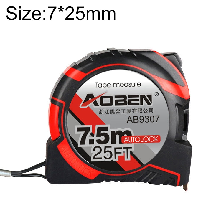 Aoben Retractable Ruler Measuring Tape Portable Pull Ruler Mini Tape Measure, Length: 7.5m Width: 25mm