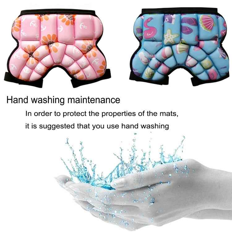 Children Outdoor Sports Roller Skating Protective Gear Hip Butt Padded Shorts Pants, Anti-fall Pants (Blue), Anti-fall Pants (Pink)