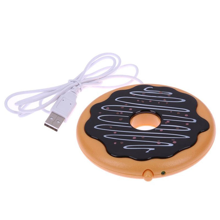 Donut Design USB Power Cable Desktop Mug Cup Warmer Tea Coffee Drinks Heating Mat Pad