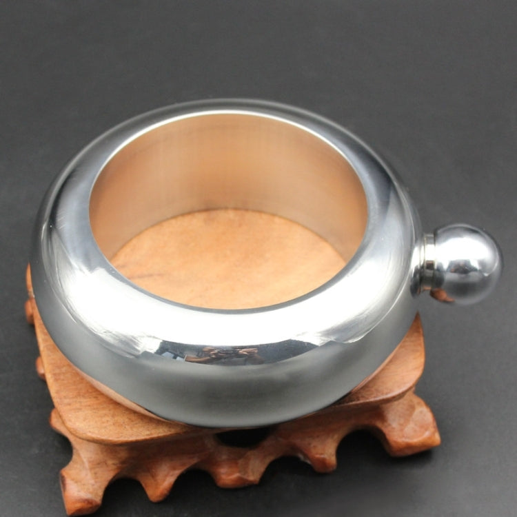 Fashion Creative 100ML Thickened Stainless Steel Bracelet Jug 3.5 Oz, Silver