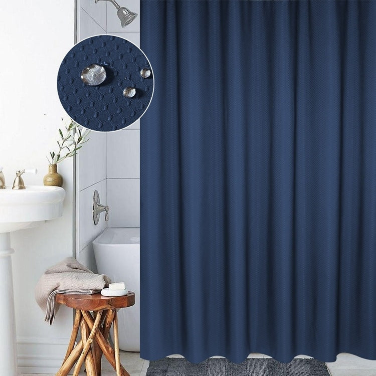 Rideau de douche en polyester épais, imperméable et anti-moisissure, texture nid d'abeille, taille : 200 x 240 cm