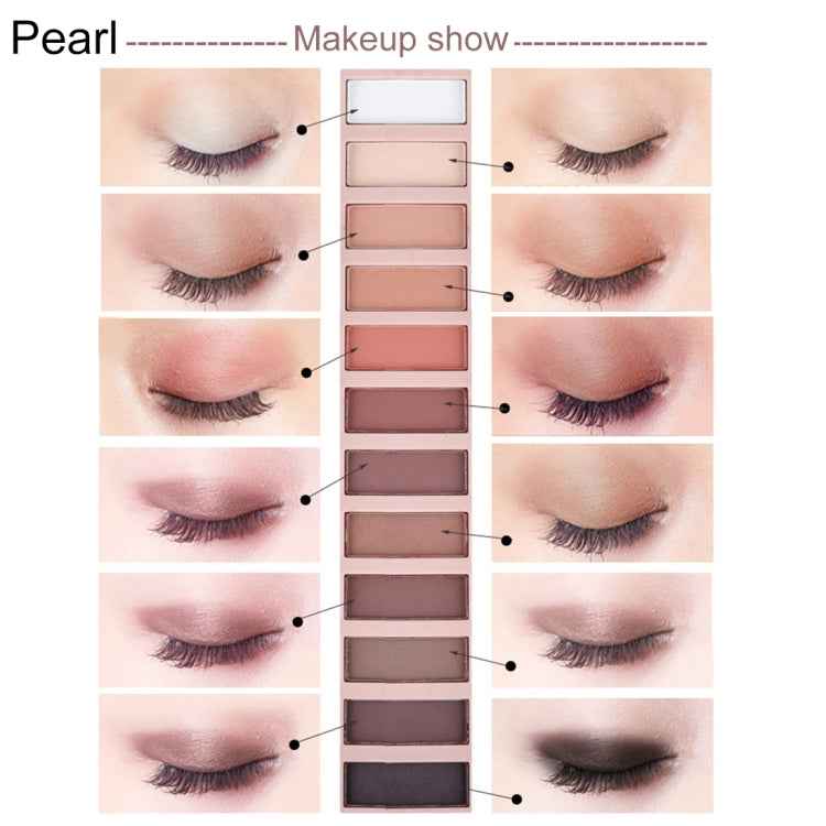 5673 Cosmetic 12 Colors Matte Earth Color Naked Eye Shadow Makeup Palette with Brush Set