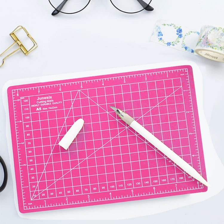 Junesix A5 Cutting Mat Set Cutting Mat & Ruler & Carving Knife