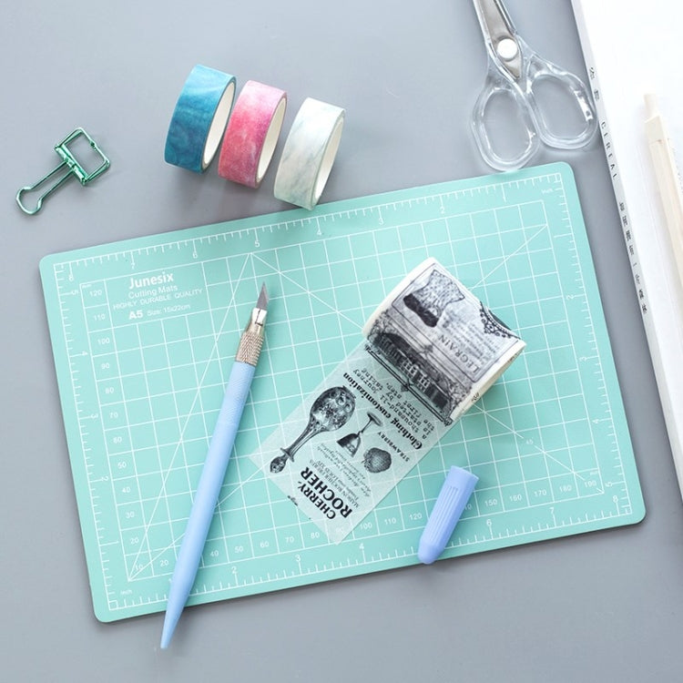 Junesix A5 Cutting Mat Set Cutting Mat & Ruler & Carving Knife
