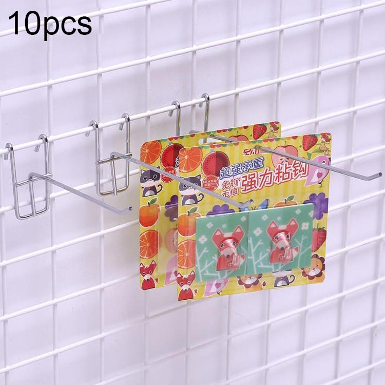 10pcs 3.5mm Supermarket Iron Grid Shelf Hook, Length: 15cm, 3.5mm 15cm