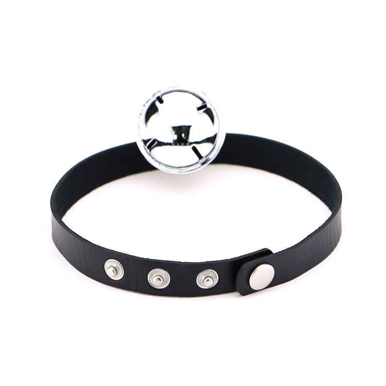 2 PCS Japanese Punk Style Rock Leather Collar Bell Pendant Female Clavicle Neck Necklace, Random Color Delivery