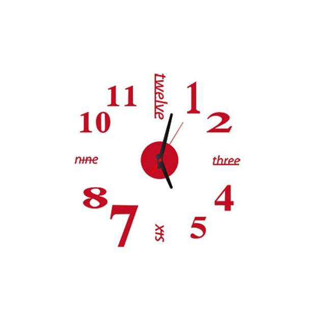 Reloj de pared estéreo digital Lovelife WC37130 de acrílico en inglés para armar uno mismo.