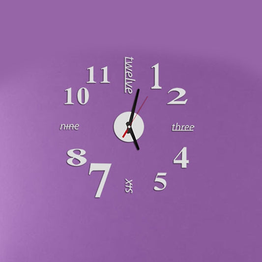Reloj de pared estéreo digital Lovelife WC37130 de acrílico en inglés para armar uno mismo.