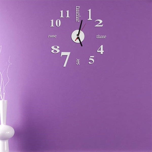 Reloj de pared estéreo digital Lovelife WC37130 de acrílico en inglés para armar uno mismo.