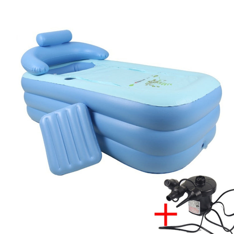 YT-038 Collapsible Sponge Bottom Inflatable Warm Bath Adult Bath Baby Swimming Pool with Charging Pump, Swimming Pool