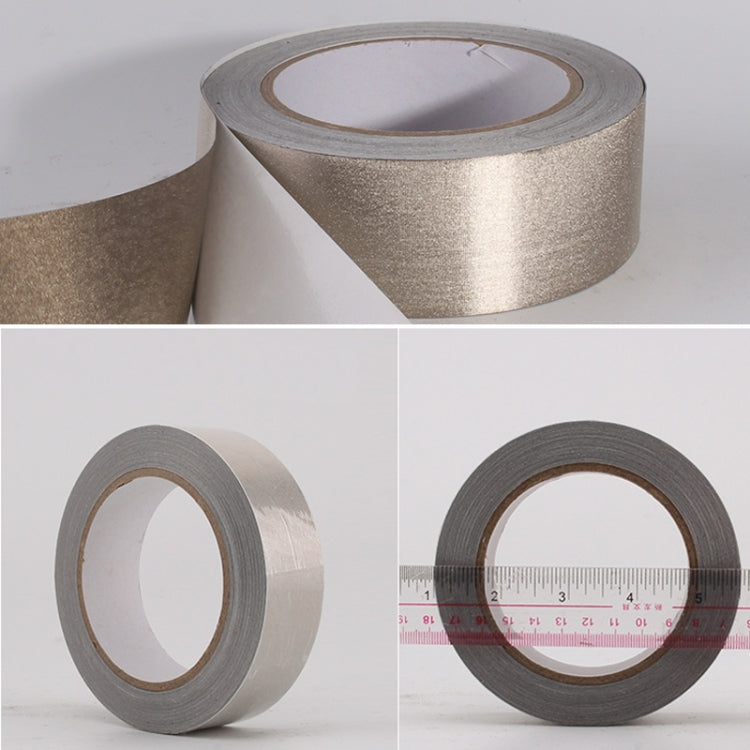 Plain Weave Double-sided Conductive Cloth Adhesive Cloth Single Sided Adhesive EMI Shielding Button Repairs, Size: 20m x 3cm, Size: 20m x 3cm